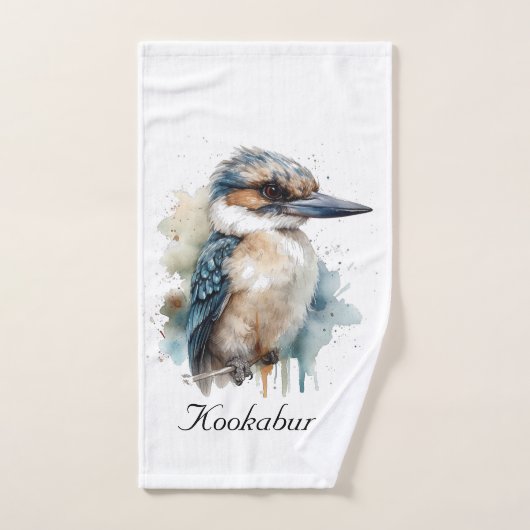 Schattigee Kookaburra op een Branch, custom Bad Handdoek (Handdoek)