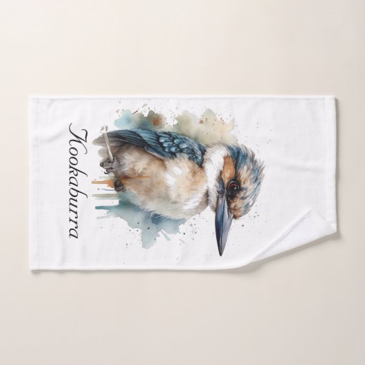 Schattigee Kookaburra op een Branch, custom Bad Handdoek (Handdoek)