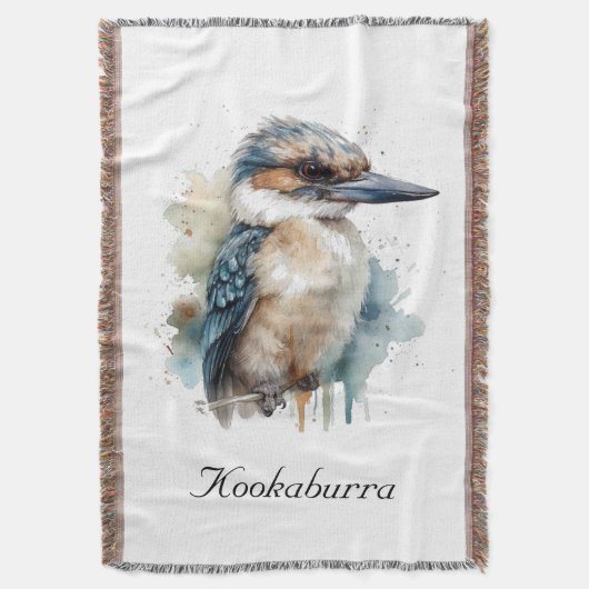 Schattigee Kookaburra op een Branch, custom Deken (Voorkant Verticaal)