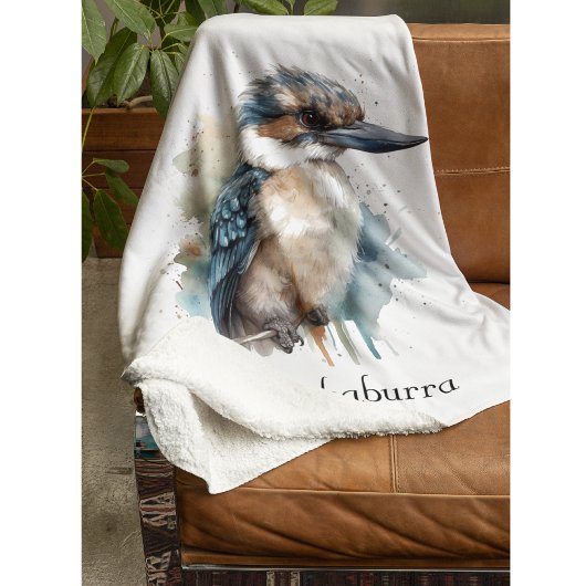Schattigee Kookaburra op een Branch, custom Fleece Deken