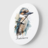 Schattigee Kookaburra op een Branch, custom Grote Klok (Hoek)