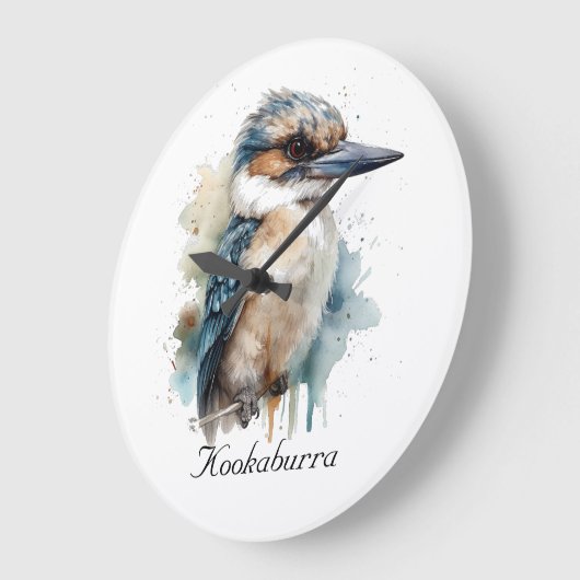 Schattigee Kookaburra op een Branch, custom Grote Klok (Hoek)