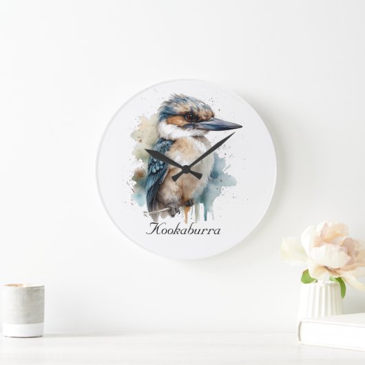 Schattigee Kookaburra op een Branch, custom Grote Klok (Huis)