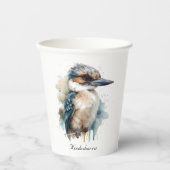 Schattigee Kookaburra op een Branch, custom Papieren Bekers (Voorkant)