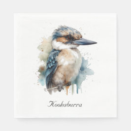 Schattigee Kookaburra op een Branch, custom Servet