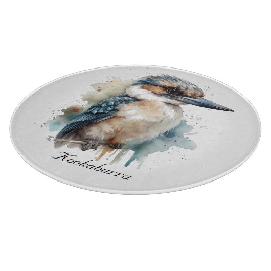 Schattigee Kookaburra op een Branch, custom Snijplank (Hoek)