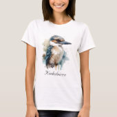 Schattigee Kookaburra op een Branch, custom T-shirt (Voorkant)