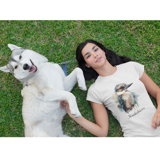 Schattigee Kookaburra op een Branch, custom T-shirt