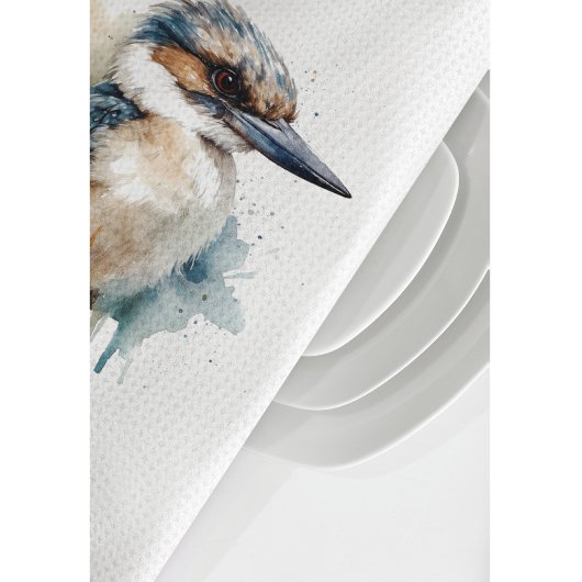 Schattigee Kookaburra op een Branch, custom Theedoek