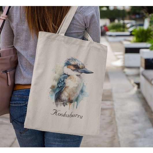 Schattigee Kookaburra op een Branch, custom Tote Bag