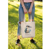 Schattigee Kookaburra op een Branch, custom Tote Bag
