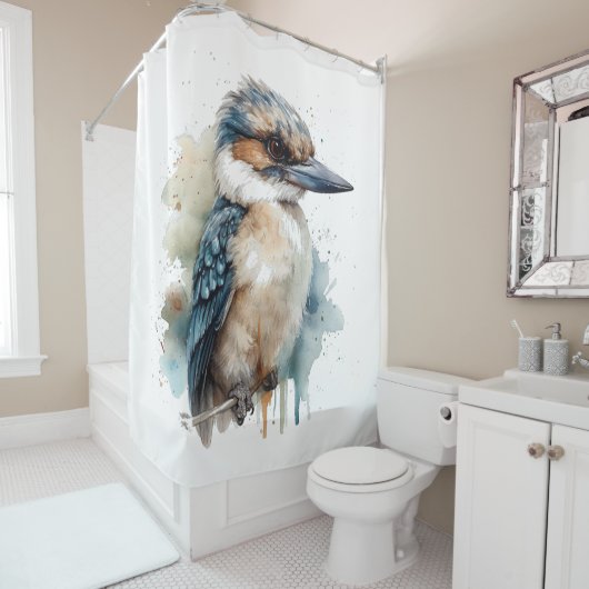 Schattigee Kookaburra op een Branch Douchegordijn (In situ)