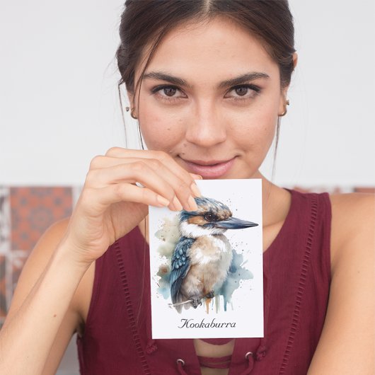 Schattigee Kookaburra op een Tak, op maat Bedankkaart