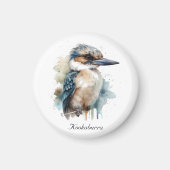 Schattigee Kookaburra op een Tak, op maat Magneet (Voorkant)