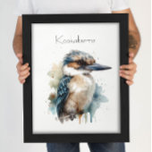 Schattigee Kookaburra op een Tak, op maat Poster