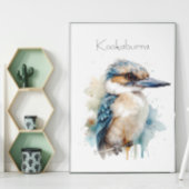 Schattigee Kookaburra op een Tak, op maat Poster