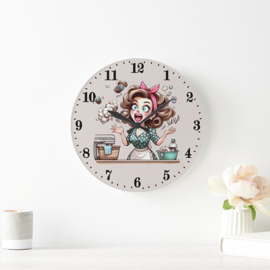 Schattigee kookdame grote klok (Huis)