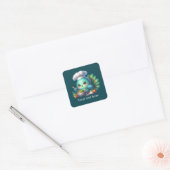 Schattigee kookpauw aanpasbaar vierkante sticker (Envelop)