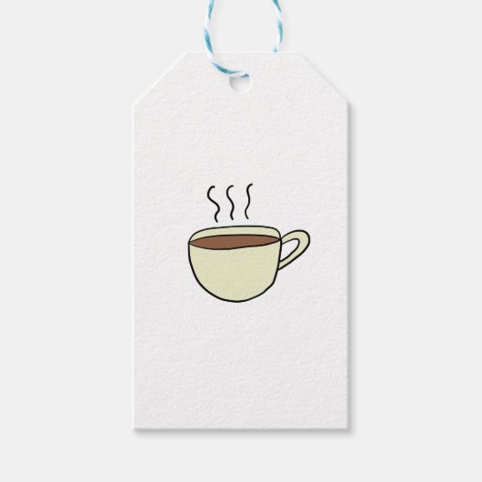 SCHATTIGEE KOP KOFFIE CADEAULABEL (Voorkant)
