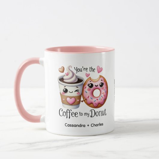 Schattigee koppels Gepersonaliseerd "Coffee to My  Mok (Links)