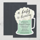 Schattigee Koppels Neutraal Baby shower Baby Brewi Kaart (Voorkant / Achterkant)