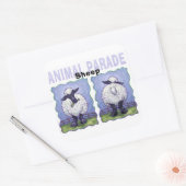 Schattigee koppen en staarten Schapen Vierkante Sticker (Envelop)