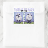 Schattigee koppen en staarten Schapen Vierkante Sticker (Tas)
