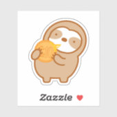 Schattigee Koreaanse kaasmunt brood luiaard Sticker (Vel)