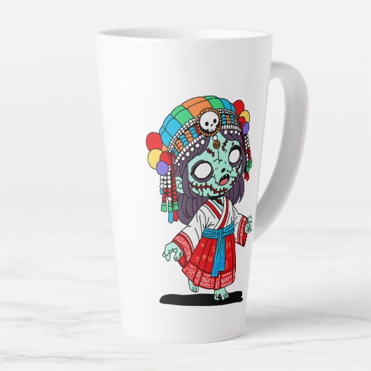 Schattigee koreaanse zombie latte mok (Rechterhoek)