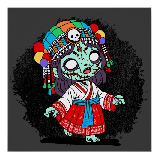 Schattigee koreaanse zombie perfect poster (Voorkant)