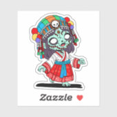 Schattigee koreaanse zombie sticker (Vel)