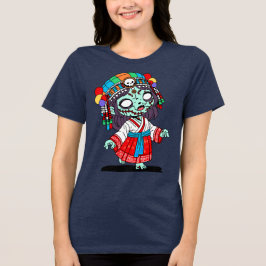 Schattigee koreaanse zombie Tri-Blend shirt