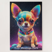 Schattigee Kosmische Chihuahua Surrealistische Reg Legpuzzel (Verticaal)
