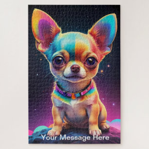Schattigee Kosmische Chihuahua Surrealistische Reg Legpuzzel