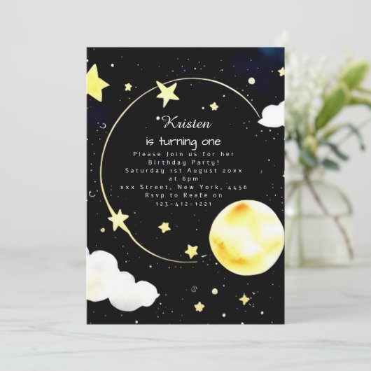 Schattigee Kosmische Kinderen Verjaardag Kaart (Staand voorkant)