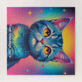 Schattigee Kosmische Kitten Levendige Surrealistis Legpuzzel (Horizontaal)