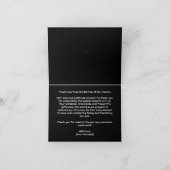 Schattigee kosmische nacht blauwe ballonnen sterre bedankkaart (Binnen)