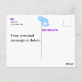 Schattigee kostuum Halloween Feestuitnodiging Briefkaart (Achterkant)