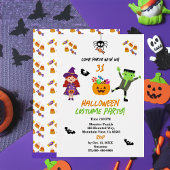 Schattigee Kostuum Halloween Party Herfst Uitnodig Kaart