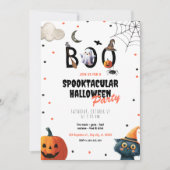 Schattigee kostuum pompoen Halloween Party Kaart (Voorkant)