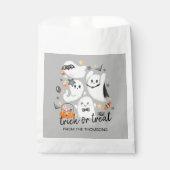 Schattigee Kostuum Spooky Ghost Pumpkin Halloween Bedankzakje (Voorkant)