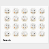 Schattigee Kostuum Spooky Ghost Pumpkin Halloween Ronde Sticker (Vel)