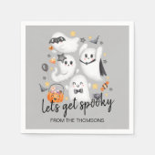 Schattigee Kostuum Spooky Ghost Pumpkin Halloween Servet (Voorkant)