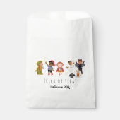 Schattigee kostuum Trick or treat Halloween gunstz Bedankzakje (Voorkant)