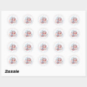 Schattigee krab rond adres Stickers (Vel)