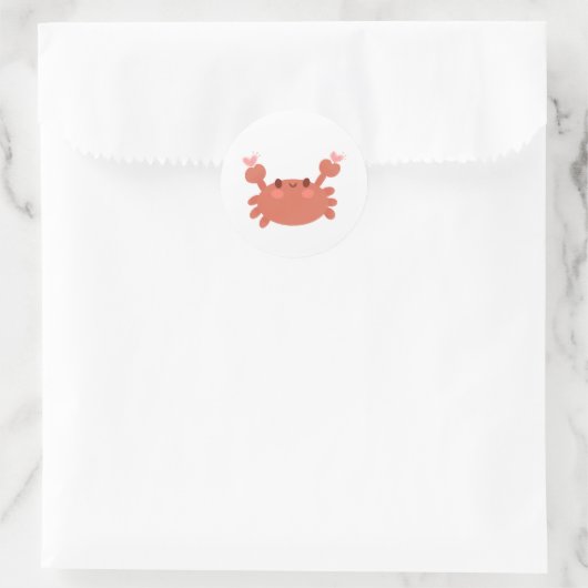 Schattigee krab sticker (Tas)