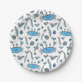 Schattigee krab Zee Dieren Jongen Happy Birthday P Papieren Bordje (Voorkant)