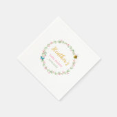 Schattigee krans, bijen & vlinder Baby shower Servet (Hoek)