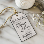 Schattigee krant Baby shower dank u gunst Cadeaulabel