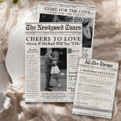 Schattigee krant Trouwdag Details Behuizing Kaart